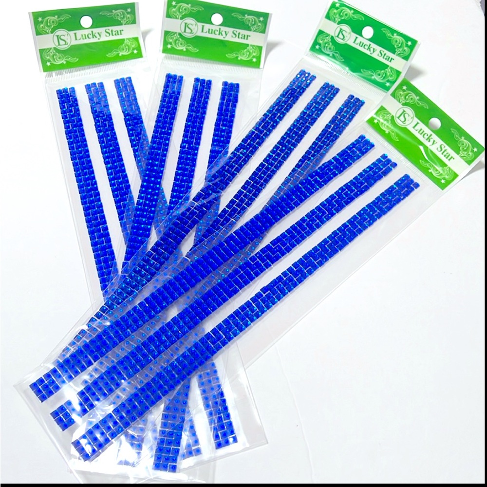 Adhesive pack of 4 royal blue Mosaic Tiles for decoration all new
